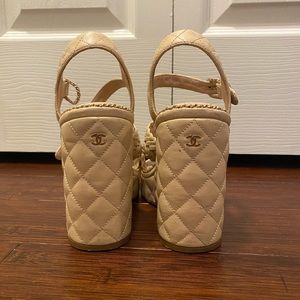 CHANEL wedges. Great condition, very comfortable
